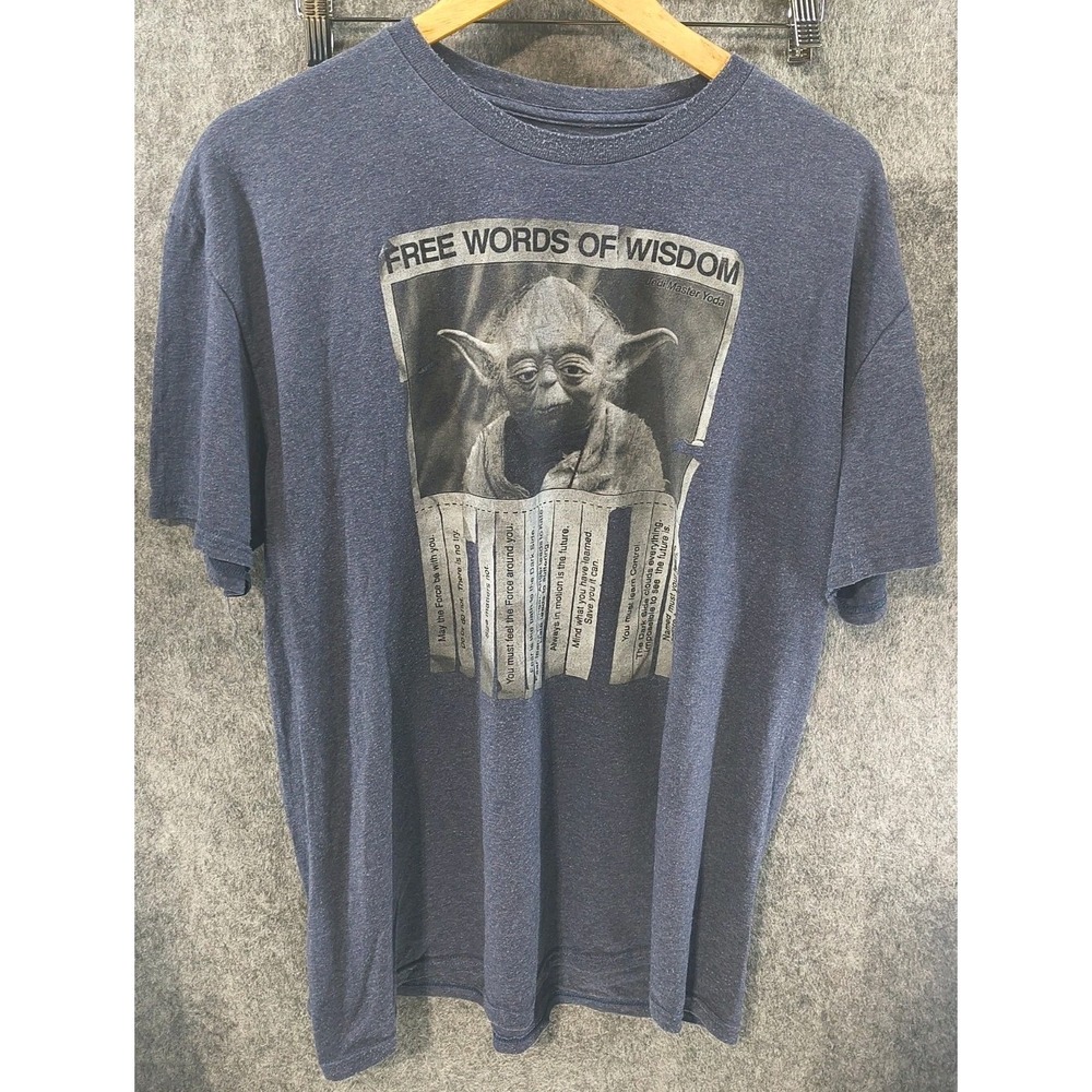 Star Wars T-shirt Men's Size XL Yoda Free Words of‎ Wisdom Graphic